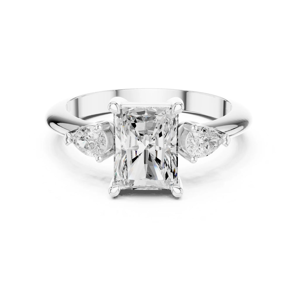 Shanaya 3ct Radiant Moissanite Solitaire Diamond Ring for her