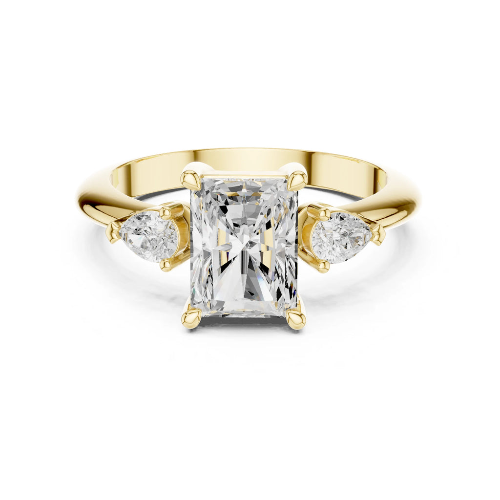 Shanaya 3ct Radiant Moissanite Solitaire Diamond Ring for her