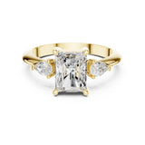 Shanaya 3ct Radiant Moissanite Solitaire Diamond Ring for her