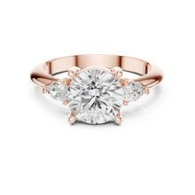 Load image into Gallery viewer, Trina 3ct Round Moissanite Solitaire Diamond Ring for her