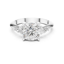 Load image into Gallery viewer, Trina 3ct Round Moissanite Solitaire Diamond Ring for her
