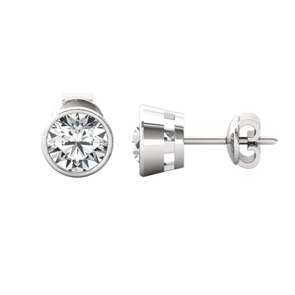 Infinity Glow 1ct Besel Stud earrings for her