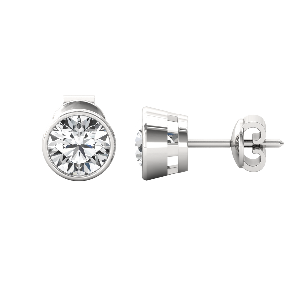 Infinity Glow 1ct Besel Stud earrings for her