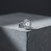 Classic Round Bezel Silver Stud For Men (1 PC ONLY)