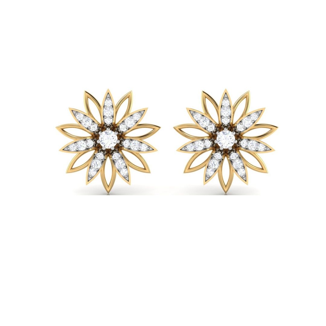 Radiant Bloom Sterling Silver Earrings for Women