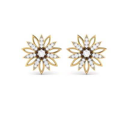 Radiant Bloom Sterling Silver Earrings for Women