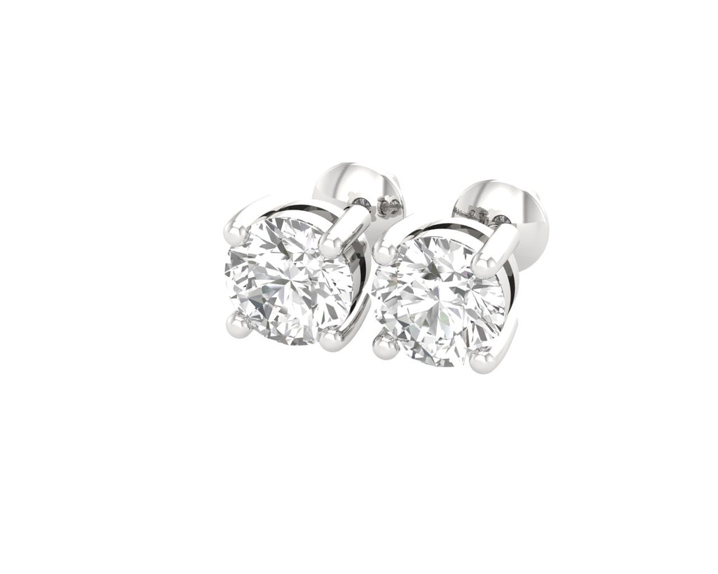Round 1ct Solitaire Studs for her