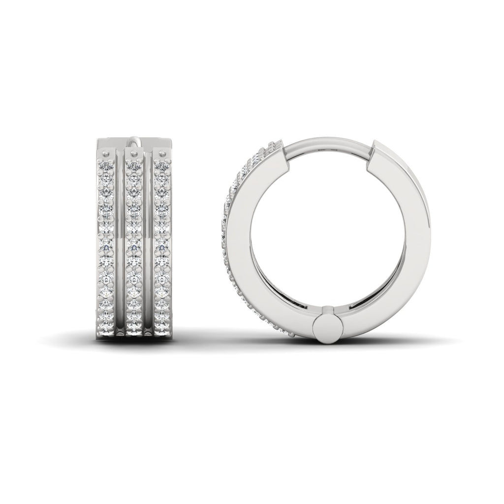 Trinity Diamond sparkle hoop bali earrings for her