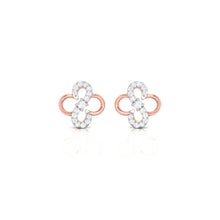 Load image into Gallery viewer, Infinity Floral Rose Gold Sterling Silver Earrings for Women