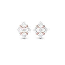 Load image into Gallery viewer, Diamond Shape Sparkling Sterling Silver Earrings for Women