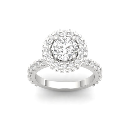 Taisia Diamond Silver Ring for Her