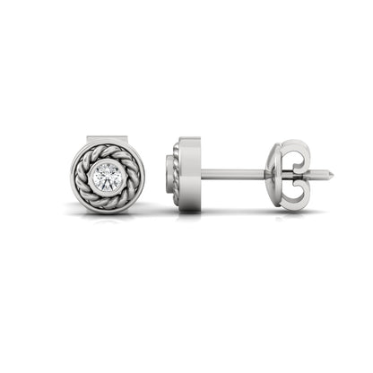 Front & side profile for Luke Ear Silver Stud for men