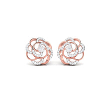 Load image into Gallery viewer, Rose Bloom Swirl Sterling Silver Earrings for Women