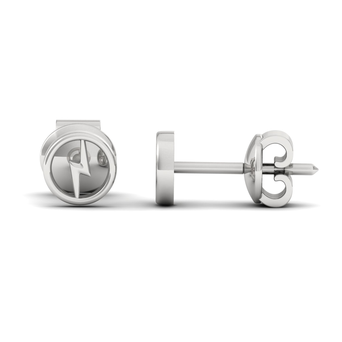 Front and Side View - Silver Stud for Men