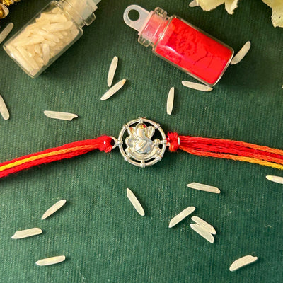 SG Ganeshji Silver Rakhi