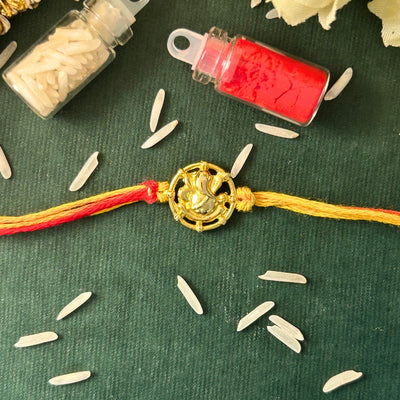 SG Ganeshji Silver Rakhi