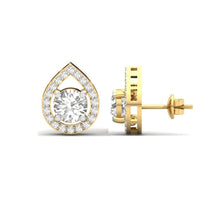 Load image into Gallery viewer, Teardrop Halo Sterling Silver Earrings for Her