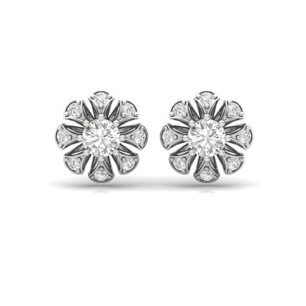 Floral Bloom Sterling Silver Earrings for Her