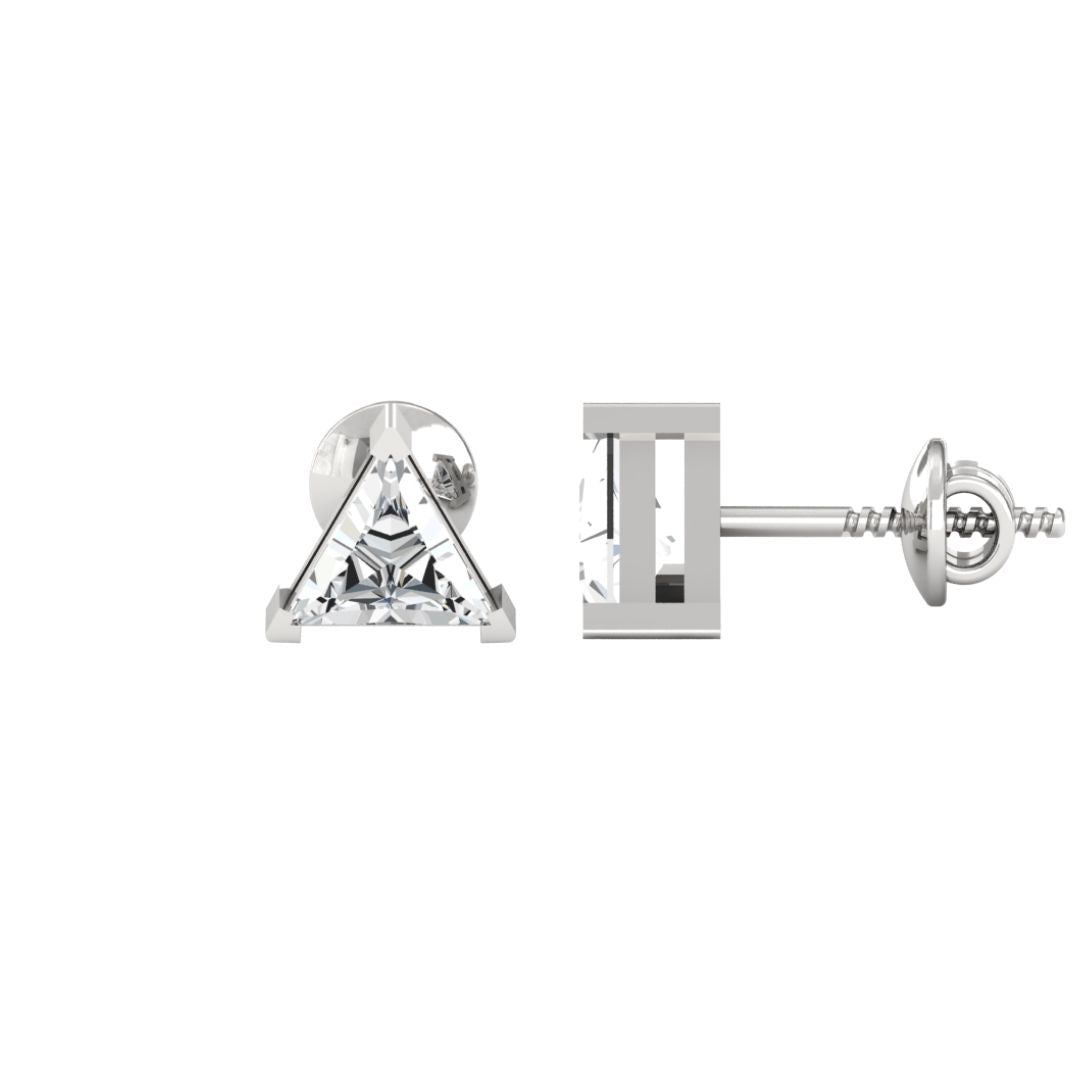 Trillion Cut Diamond Stud Earrings for her