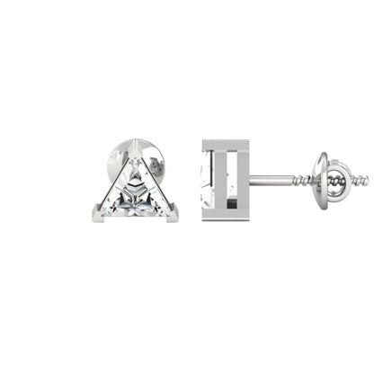 Trillion Cut Diamond Stud Earrings for her