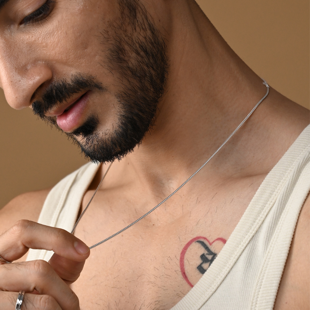 Silver Snake Chain For Men