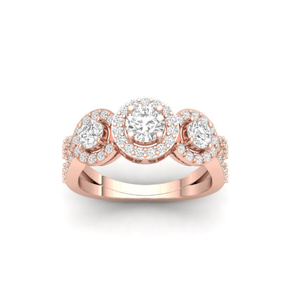 Yulia Diamond Silver Ring for Her