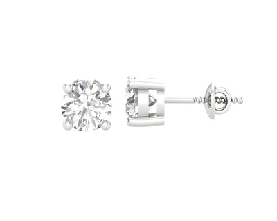 Round 1ct Solitaire Studs for her