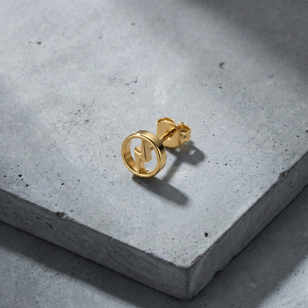 Castor Ear Silver Stud For Men (1 PC ONLY)