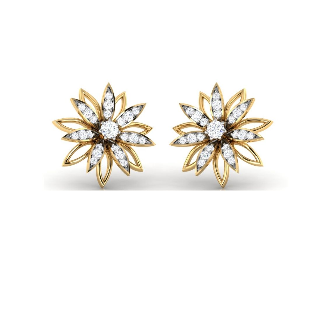 Radiant Bloom Sterling Silver Earrings for Women