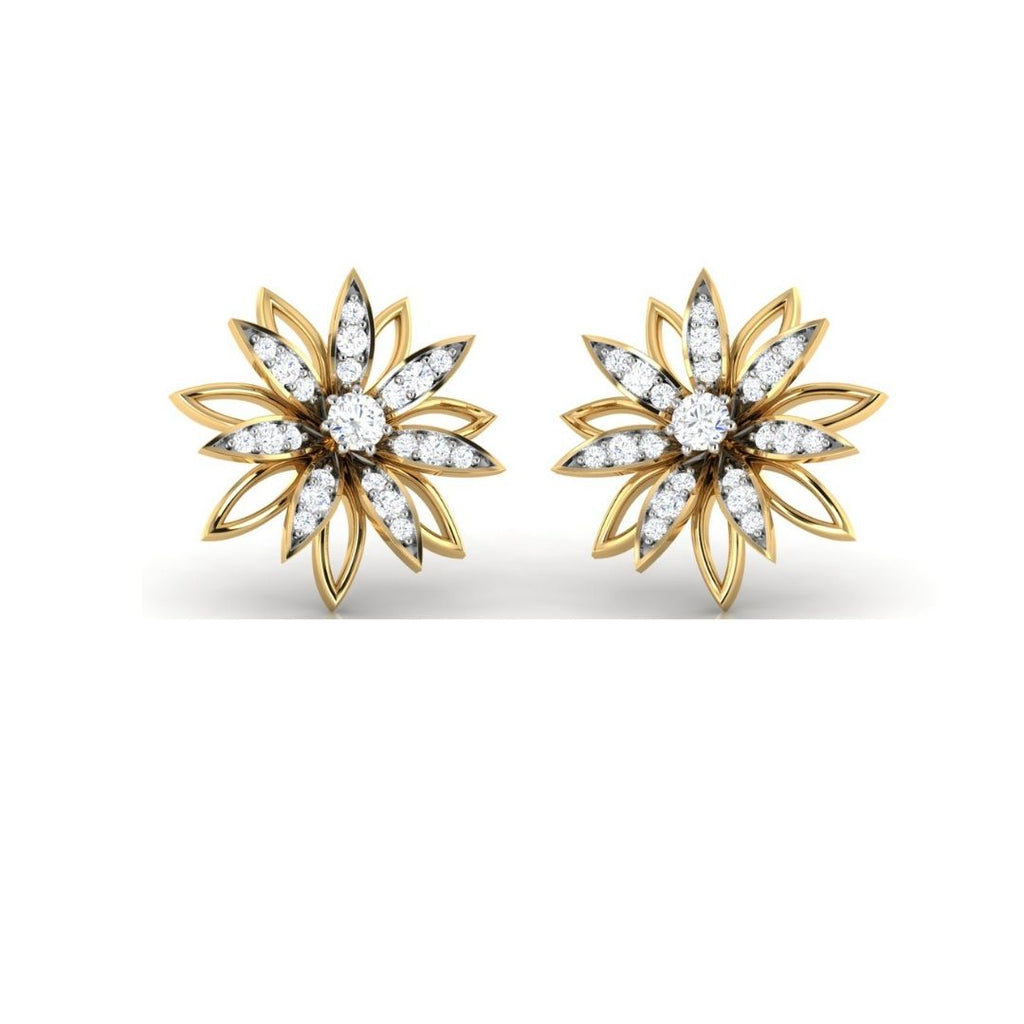 Radiant Bloom Sterling Silver Earrings for Women