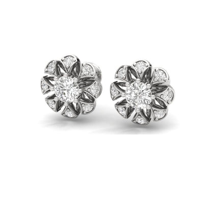 Floral Bloom Sterling Silver Earrings for Her
