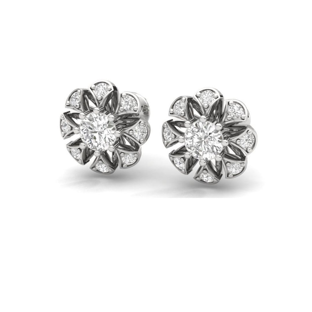 Floral Bloom Sterling Silver Earrings for Her