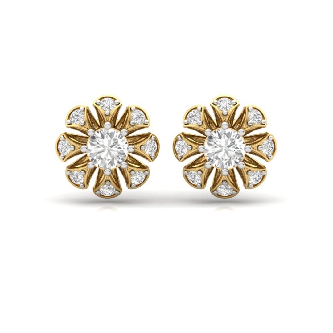 Floral Bloom Sterling Silver Earrings for Her