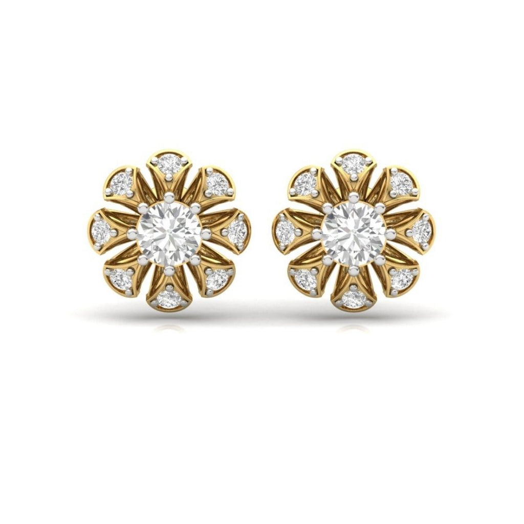 Floral Bloom Sterling Silver Earrings for Her