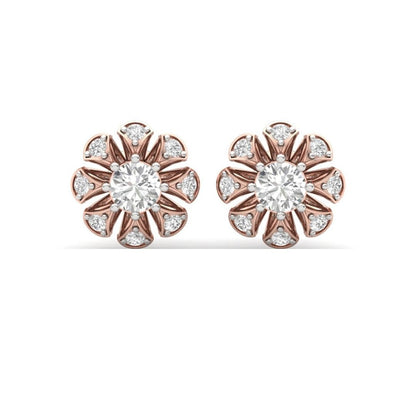 Floral Bloom Sterling Silver Earrings for Her