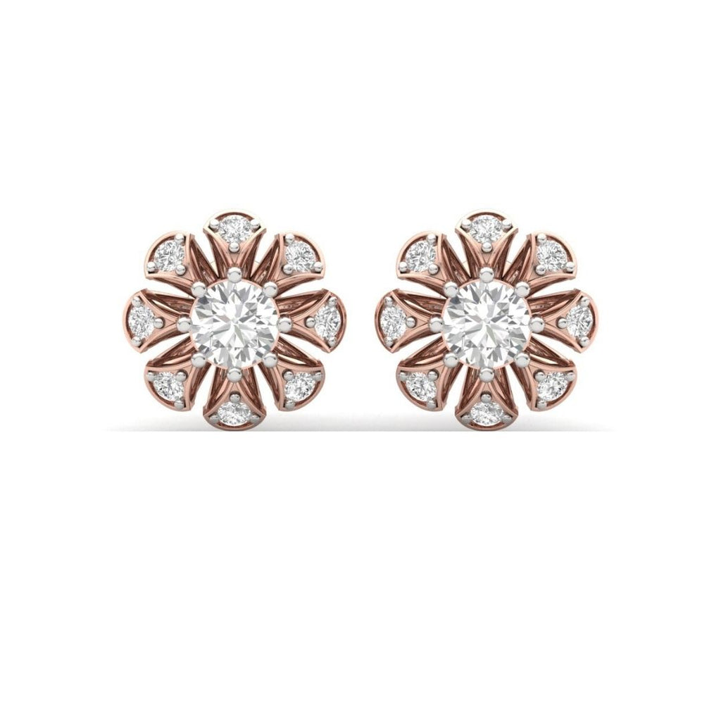 Floral Bloom Sterling Silver Earrings for Her
