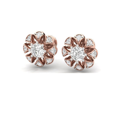 Floral Bloom Sterling Silver Earrings for Her
