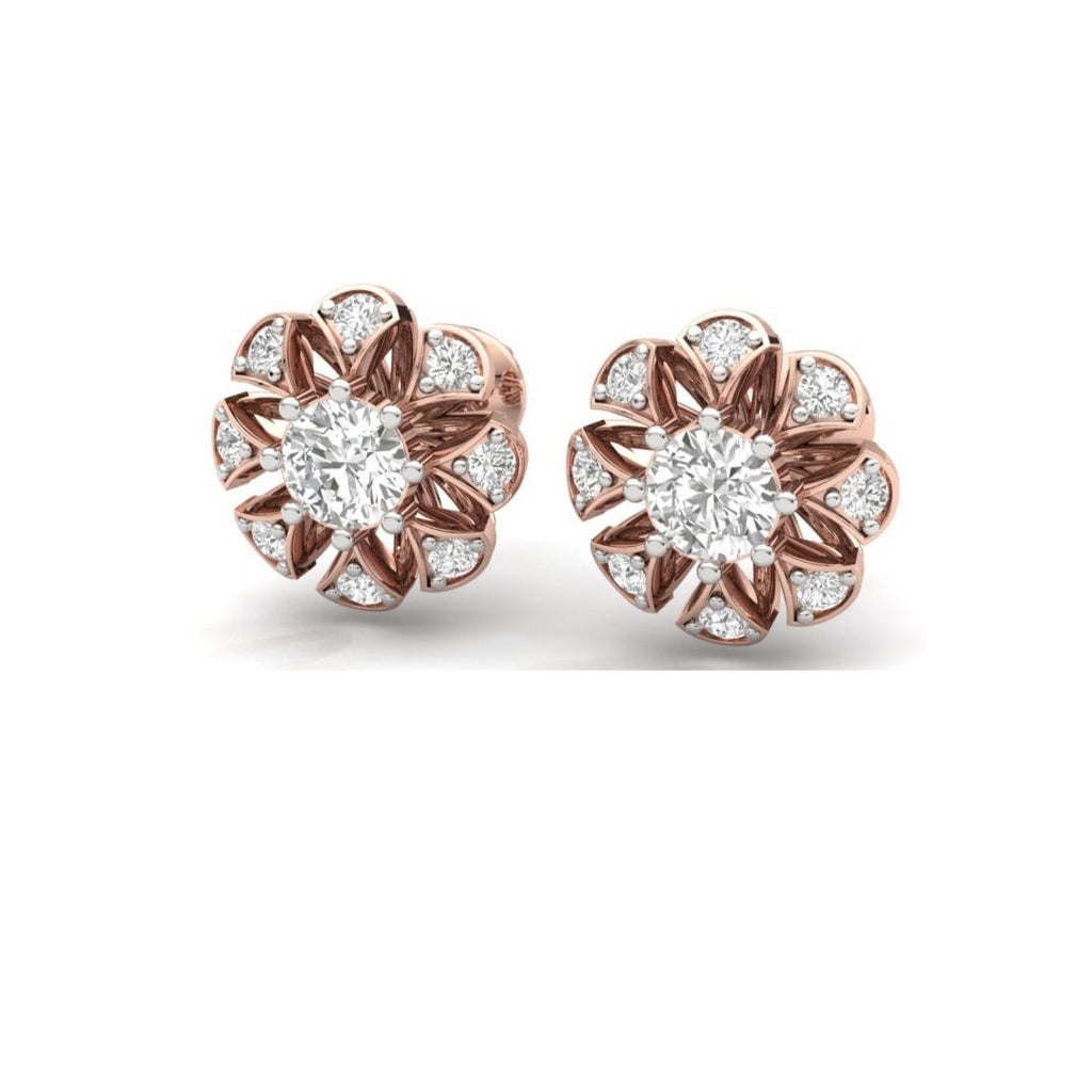 Floral Bloom Sterling Silver Earrings for Her