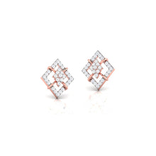 Load image into Gallery viewer, Diamond Shape Sparkling Sterling Silver Earrings for Women