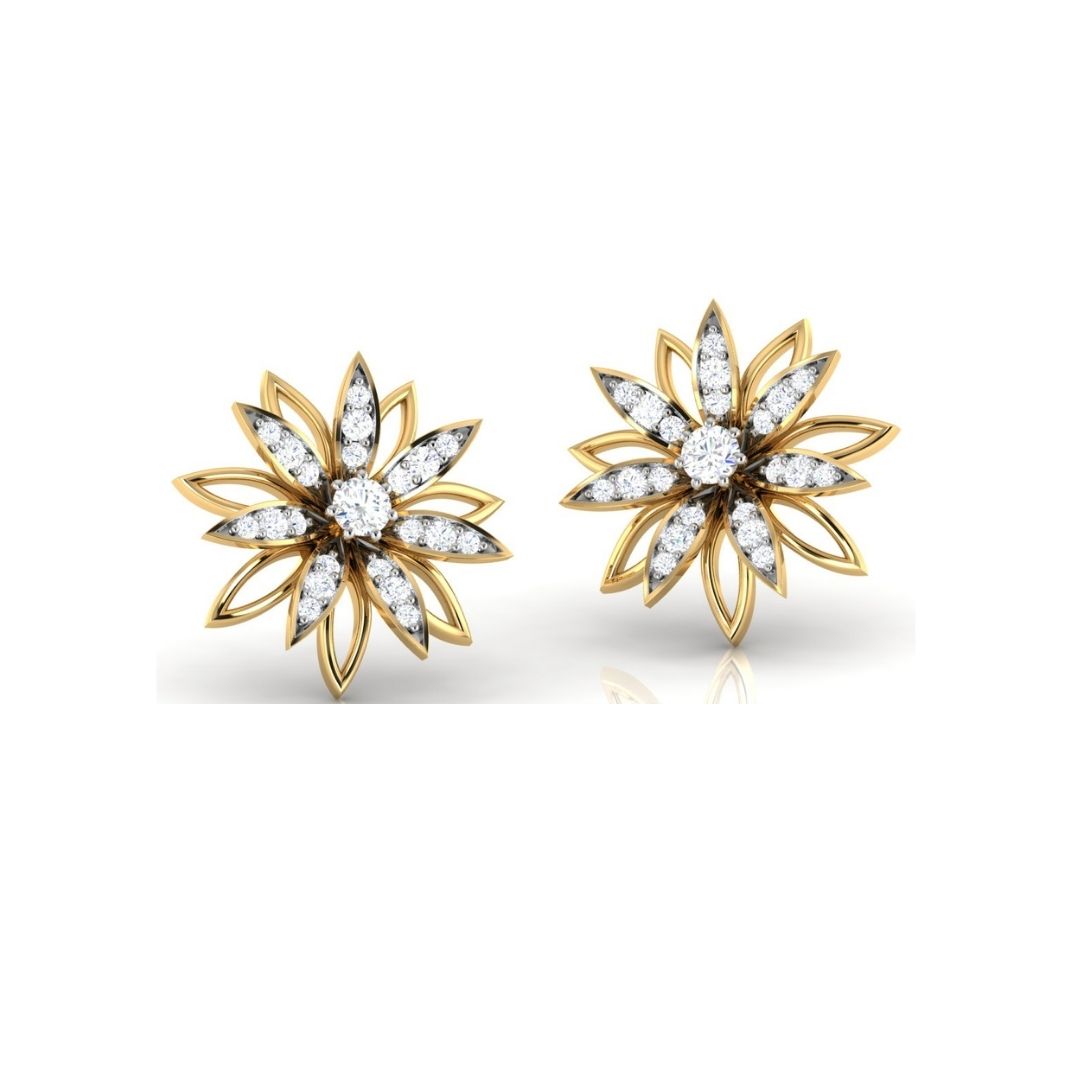 Radiant Bloom Sterling Silver Earrings for Women