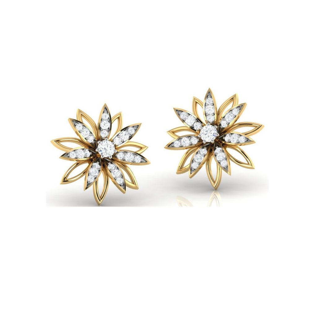 Radiant Bloom Sterling Silver Earrings for Women