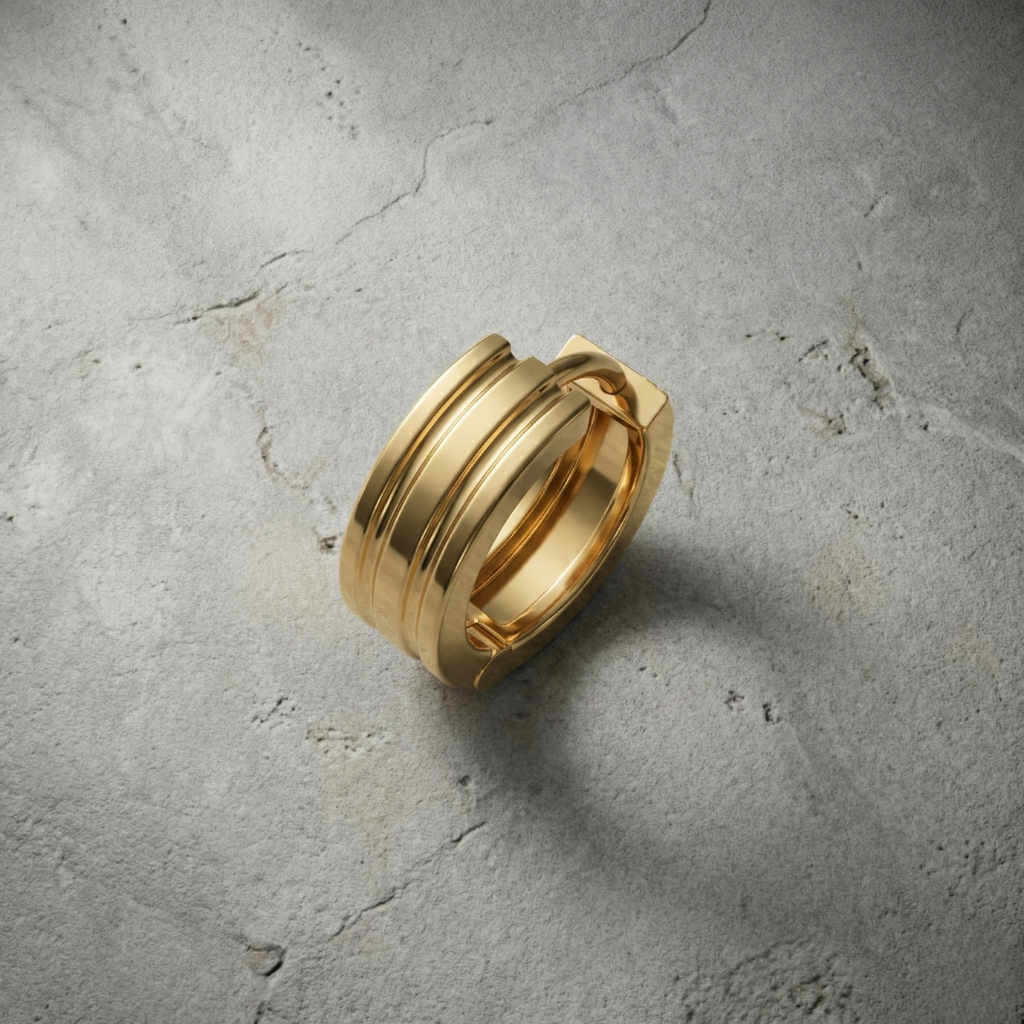 Doto Silver Hoop Earrings For Men (1 PC ONLY)