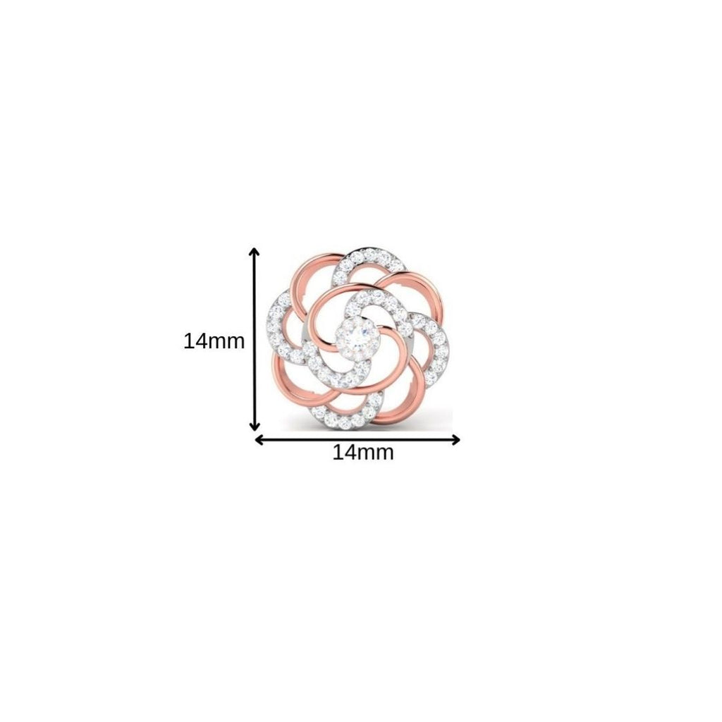 Rose Bloom Swirl Sterling Silver Earrings for Women