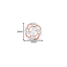 Load image into Gallery viewer, Rose Bloom Swirl Sterling Silver Earrings for Women