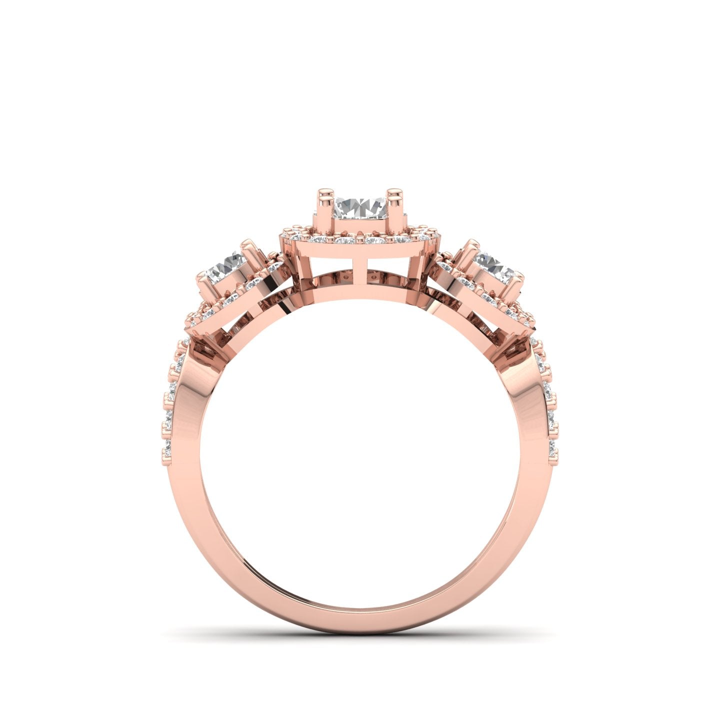 Yulia Diamond Silver Ring for Her