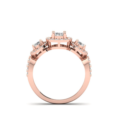 Yulia Diamond Silver Ring for Her
