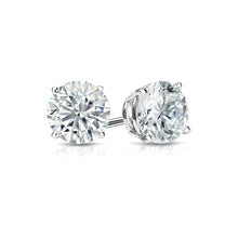 Load image into Gallery viewer, Round Solitaire  Sterling Silver CZ Ear Stud For Him (1 Pc Only)