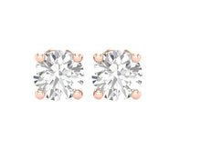 Load image into Gallery viewer, Round 1ct Solitaire Studs for her