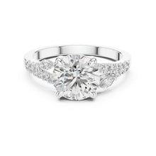 Load image into Gallery viewer, moissanite Diamond ring with a white gemstone on a white background