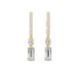 Ahalya Silver Moissanite Dangler Earring for Her